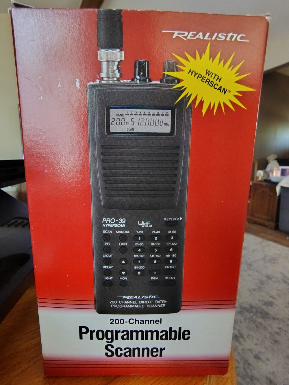 NEW Vintage Realistic PRO-39 Patrolman 200-Channel Programmable Scanner NOS
